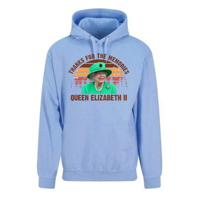 Thanks For The Memories Queen Elizabeth II Unisex Surf Hoodie