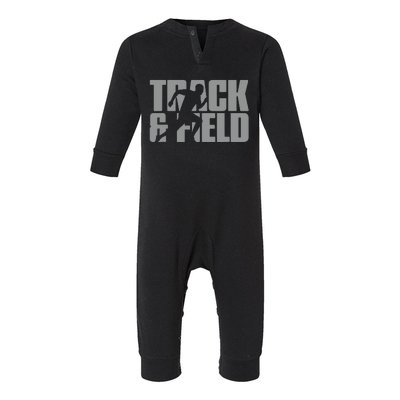 Track Field Themed Design Graphic Track Field Infant Fleece One Piece