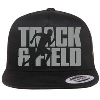 Track Field Themed Design Graphic Track Field Flat Bill Trucker Hat