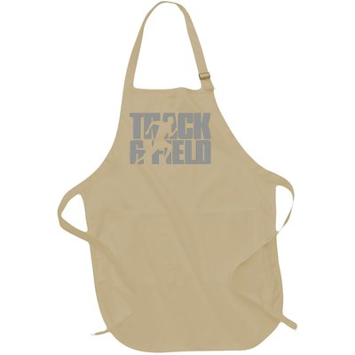 Track Field Themed Design Graphic Track Field Full-Length Apron With Pockets