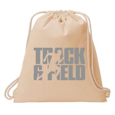 Track Field Themed Design Graphic Track Field Drawstring Bag