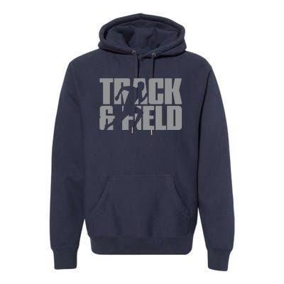 Track Field Themed Design Graphic Track Field Premium Hoodie