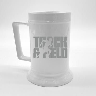 Track Field Themed Design Graphic Track Field Beer Stein