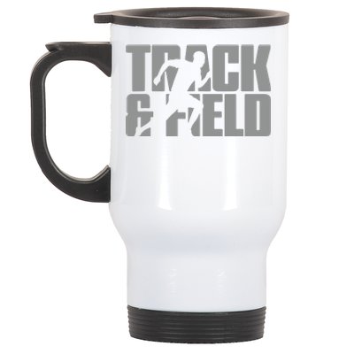 Track Field Themed Design Graphic Track Field Stainless Steel Travel Mug