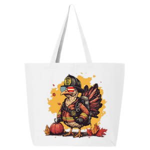 Thanksgiving Firefighter Turkey Fireman 25L Jumbo Tote