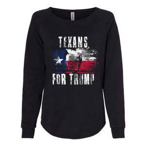 Texans For Trump American And Texas Patriotic Womens California Wash Sweatshirt