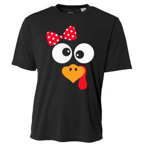 Thanksgiving Funny Turkey Face Costume Cooling Performance Crew T-Shirt