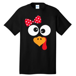 Thanksgiving Funny Turkey Face Costume Tall T-Shirt