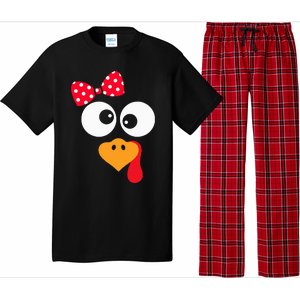 Thanksgiving Funny Turkey Face Costume Pajama Set