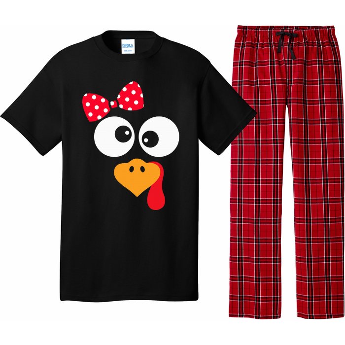 Thanksgiving Funny Turkey Face Costume Pajama Set