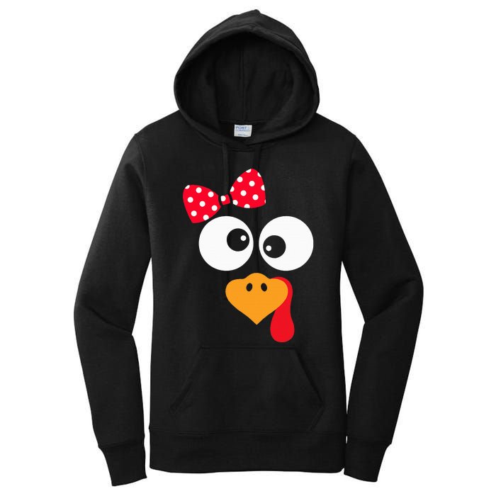 Thanksgiving Funny Turkey Face Costume Women's Pullover Hoodie