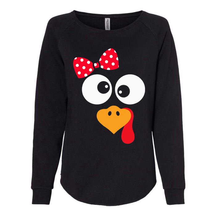 Thanksgiving Funny Turkey Face Costume Womens California Wash Sweatshirt