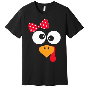 Thanksgiving Funny Turkey Face Costume Premium T-Shirt