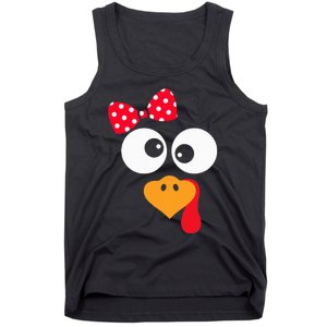 Thanksgiving Funny Turkey Face Costume Tank Top