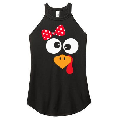 Thanksgiving Funny Turkey Face Costume Women’s Perfect Tri Rocker Tank