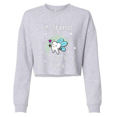 Tooth Fairy Teeth Dentist Dental Hygienist Assistant Gift Cropped Pullover Crew