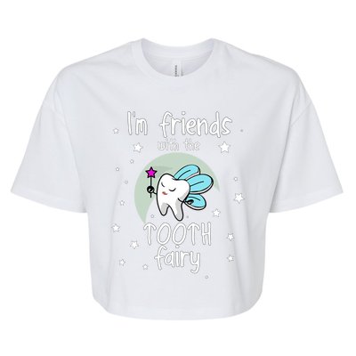 Tooth Fairy Teeth Dentist Dental Hygienist Assistant Gift Bella+Canvas Jersey Crop Tee