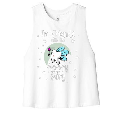 Tooth Fairy Teeth Dentist Dental Hygienist Assistant Gift Women's Racerback Cropped Tank