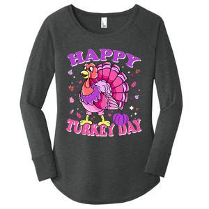 Thanksgiving Female Turkey Happy Turkey Day Women's Perfect Tri Tunic Long Sleeve Shirt