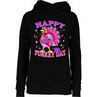 Thanksgiving Female Turkey Happy Turkey Day Womens Funnel Neck Pullover Hood