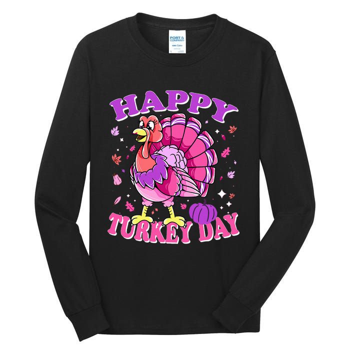 Thanksgiving Female Turkey Happy Turkey Day Tall Long Sleeve T-Shirt