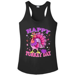 Thanksgiving Female Turkey Happy Turkey Day Ladies PosiCharge Competitor Racerback Tank