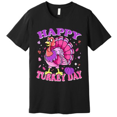 Thanksgiving Female Turkey Happy Turkey Day Premium T-Shirt