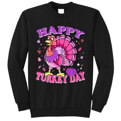 Thanksgiving Female Turkey Happy Turkey Day Tall Sweatshirt