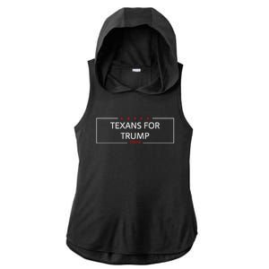 Texans For Trump DonT Mess With Texas Ladies PosiCharge Tri-Blend Wicking Draft Hoodie Tank