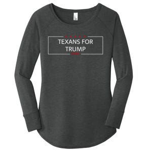 Texans For Trump DonT Mess With Texas Women's Perfect Tri Tunic Long Sleeve Shirt