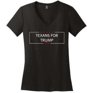 Texans For Trump DonT Mess With Texas Women's V-Neck T-Shirt