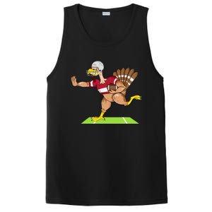 Thanksgiving Football Turkey Player Funny PosiCharge Competitor Tank