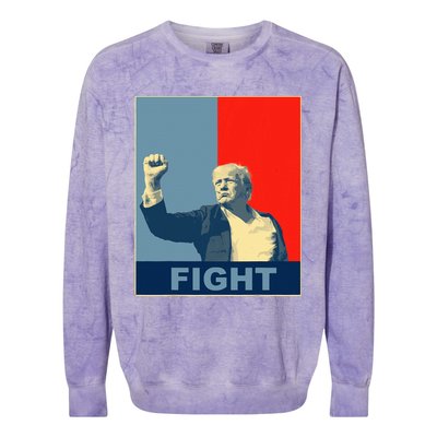 Trump Fight Colorblast Crewneck Sweatshirt