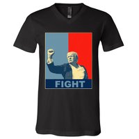 Trump Fight V-Neck T-Shirt