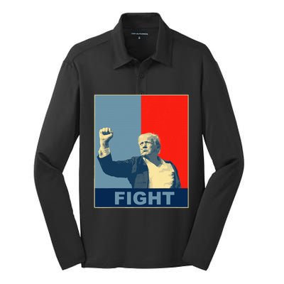 Trump Fight Silk Touch Performance Long Sleeve Polo