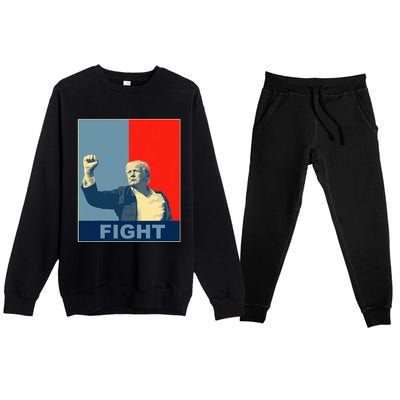 Trump Fight Premium Crewneck Sweatsuit Set