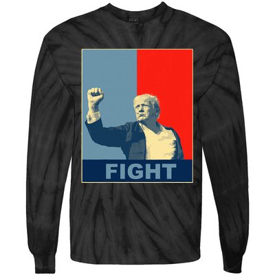 Trump Fight Tie-Dye Long Sleeve Shirt