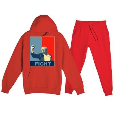 Trump Fight Premium Hooded Sweatsuit Set