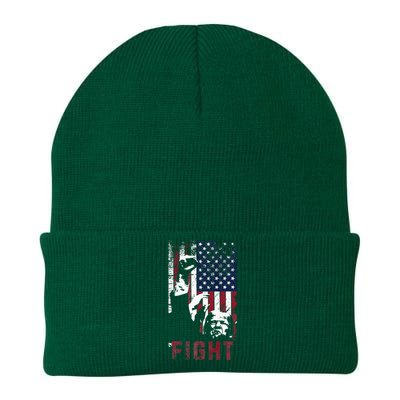 Trump Fight Usa Knit Cap Winter Beanie