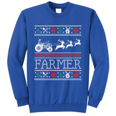 Tractors Farmer Ugly Christmas Gift Sweatshirt