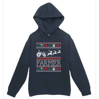 Tractors Farmer Ugly Christmas Gift Urban Pullover Hoodie