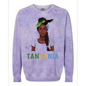 Tanzanian Flag Uniform Souvenirs Products Woman Tanzania Colorblast Crewneck Sweatshirt