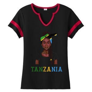 Tanzanian Flag Uniform Souvenirs Products Woman Tanzania Ladies Halftime Notch Neck Tee