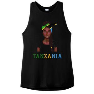 Tanzanian Flag Uniform Souvenirs Products Woman Tanzania Ladies PosiCharge Tri-Blend Wicking Tank