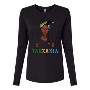 Tanzanian Flag Uniform Souvenirs Products Woman Tanzania Womens Cotton Relaxed Long Sleeve T-Shirt