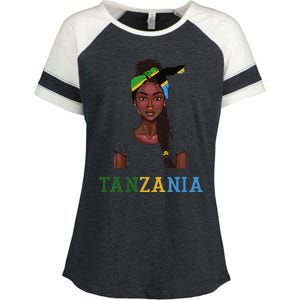 Tanzanian Flag Uniform Souvenirs Products Woman Tanzania Enza Ladies Jersey Colorblock Tee