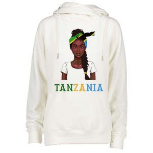 Tanzanian Flag Uniform Souvenirs Products Woman Tanzania Womens Funnel Neck Pullover Hood