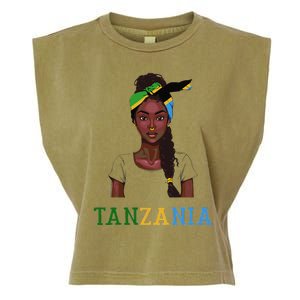 Tanzanian Flag Uniform Souvenirs Products Woman Tanzania Garment-Dyed Women's Muscle Tee