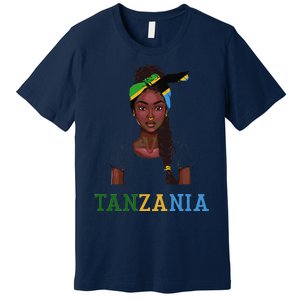 Tanzanian Flag Uniform Souvenirs Products Woman Tanzania Premium T-Shirt