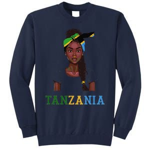 Tanzanian Flag Uniform Souvenirs Products Woman Tanzania Tall Sweatshirt